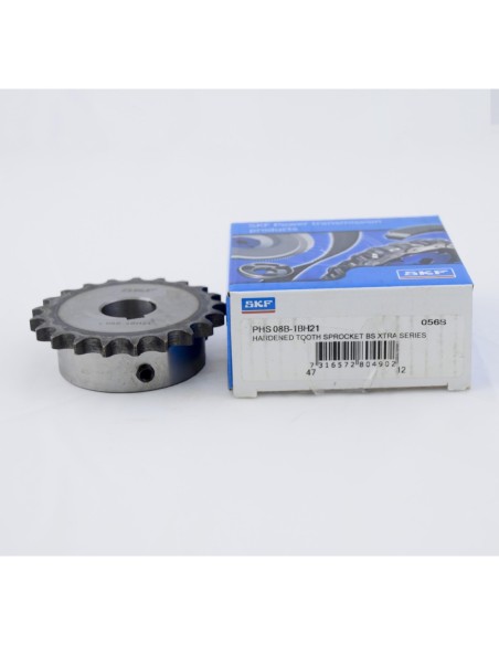 PIÑÓN Z-21 1/2" TEMPLADO EJE 25 CHAVETERO