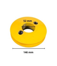 POLEA 146MM DIAMETRO SIN EJE AGUJEROS LATERALES