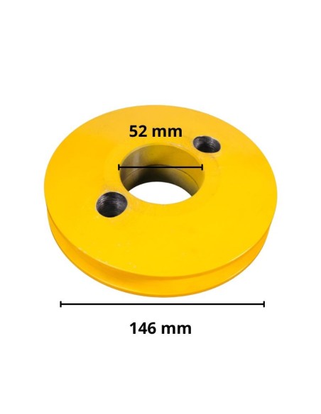 POLEA 146MM DIAMETRO SIN EJE AGUJEROS LATERALES